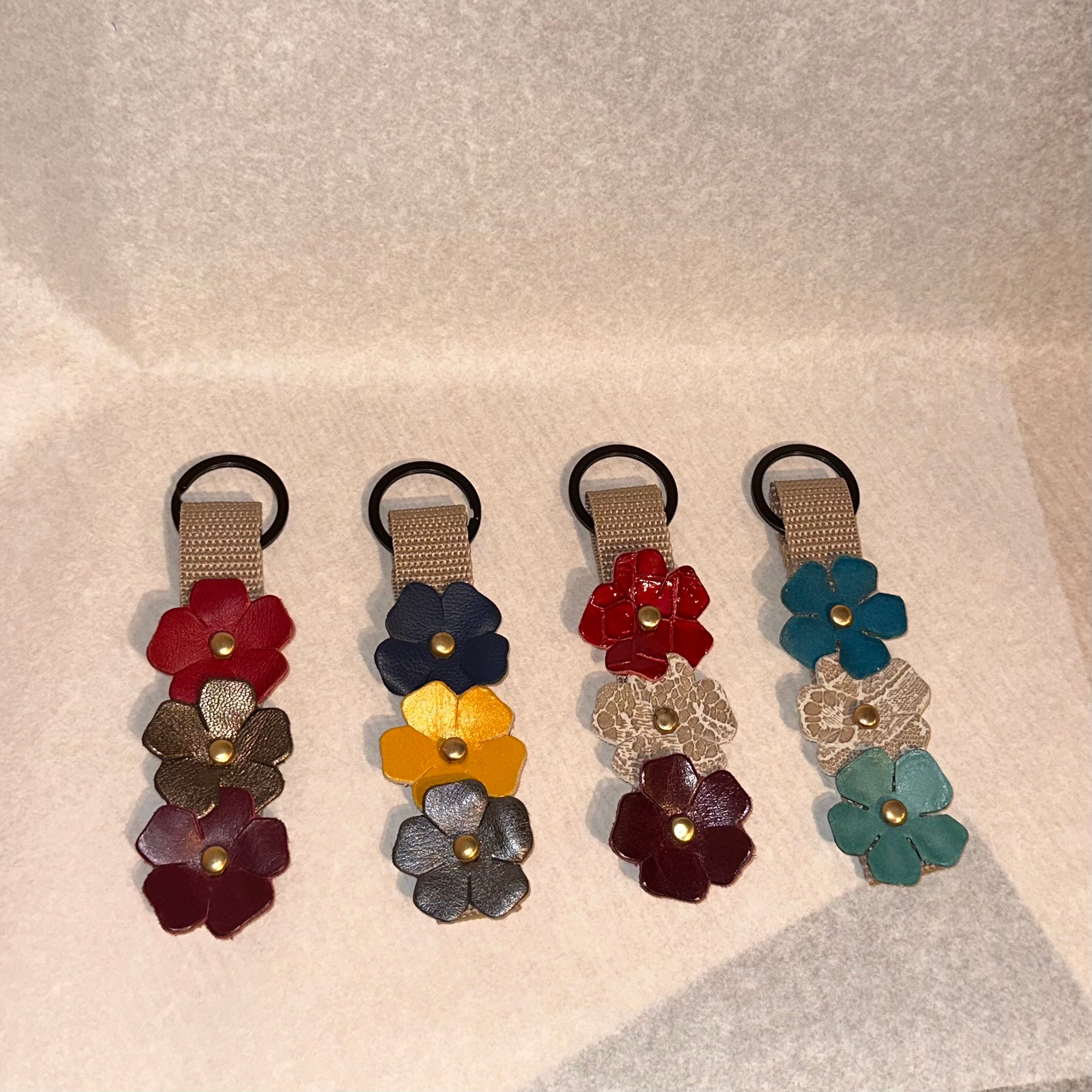 Porte clé à fleurs