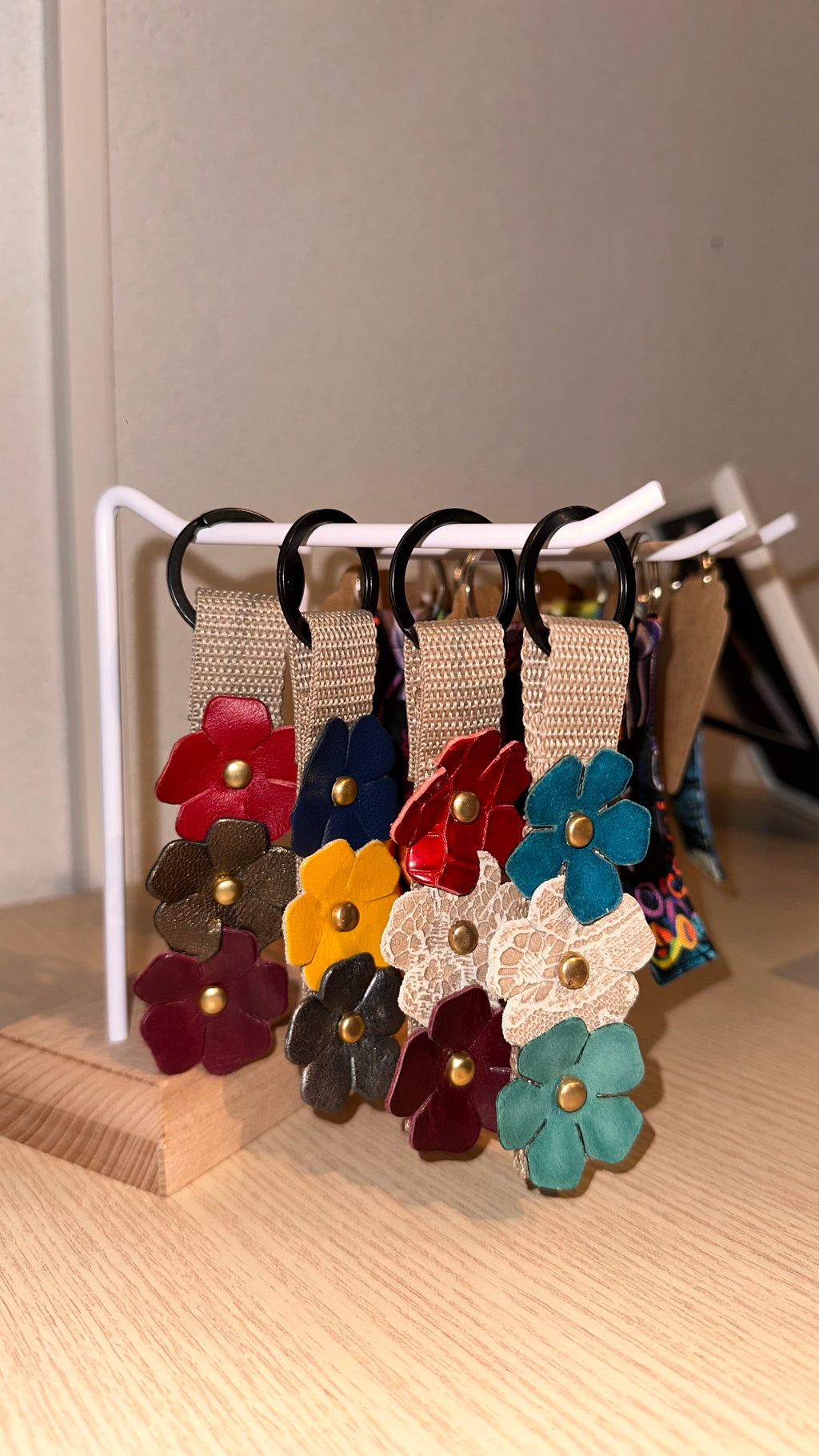 Porte clé à fleurs